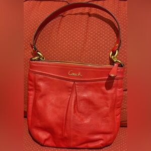 Coach Ashley Red Leather Shoulder Bag, 2012, Very Minor Call-outs
